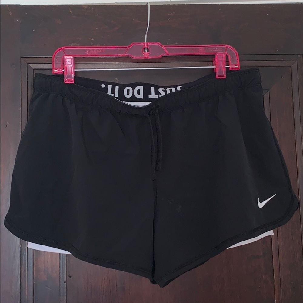 Black Nike Athletic Shorts with Built-In Spandex